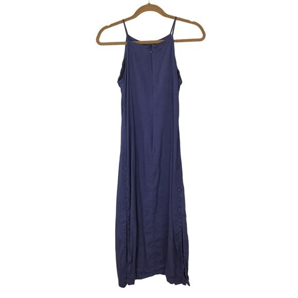 L’ academie X Revolve The Karla Midi Dress linen blend blue XS - Picture 4 of 11